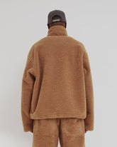 DEVIN - FAUX SHEARLING DROPPED SHOULDER JACKET