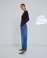 NAOMI - CHAIN ADORNED BOYFRIEND STRAIGHT LEG DENIM