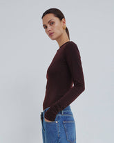 CAMREN - SLIM-FIT LONG SLEEVE CREWNECK TOP