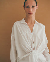 ROMY - LIGHT COTTON POPELINE DRAPE SHIRT
