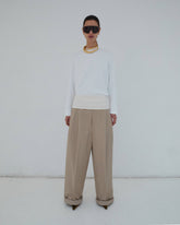 WENDY - ELASTIC WAIST WIDE-LEG TROUSERS