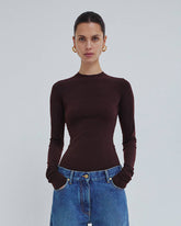 CAMREN - SLIM-FIT LONG SLEEVE CREWNECK TOP