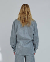 ANNE - FLOCK DENIM LUREX TAILORED SHIRT