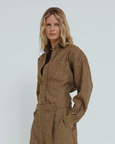 ANNE -  WOOL MELANGE TAILORED SHIRT