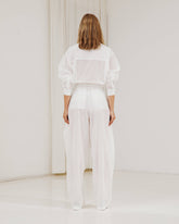 STELLA - WITH CULOTTE GAUZE TIE-FRONT PANTS