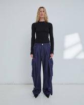 RUTH - CARGO TROUSERS WITH DETACHABLE  LONG BELT