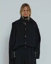 GEORGIA - DETACHABLE SCARF JAPANESE LIGHT WOOL SHIRT