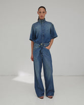 INES - FOLD OVER TENCEL DENIM