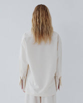 NOEL - LIGHT WOOL POLO TAILORED SHIRT WITH DETACHABLE PIN