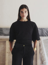 DOYLE CROPPED -  DRAPED SHORT SLEEVE TEE