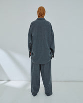 GEORGIA - DETACHABLE SCARF JAPANESE WOOL  SHIRT