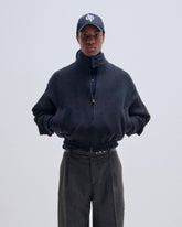 LEE - CASHMERE WOOL HERRINGBONE BOMBER JACKET