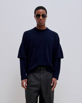 TROY - CASHMERE WOOL KNIT DOUBLE SLEEVE TEE
