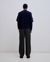 TROY - CASHMERE WOOL KNIT DOUBLE SLEEVE TEE
