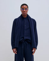 GEORGE - CASHMERE WOOL DETACHABLE SCARF SHIRT