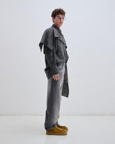GEORGE - DETACHABLE SCARF WOOL SHIRT