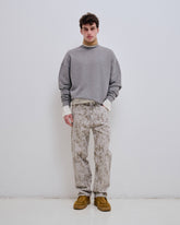 JOHN - CAMOU FLOCK RELAX FIT WORKER DENIM