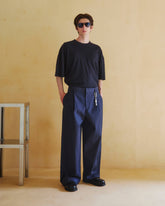 DANIEL - TWILL WIDE-LEG TROUSERS