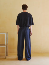 DANIEL - TWILL WIDE-LEG TROUSERS