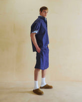 DANNY - JAPANESE CANVAS WIDE-LEG SHORTS