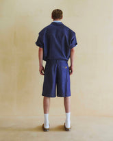 DANNY - JAPANESE CANVAS WIDE-LEG SHORTS