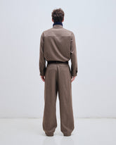 DAVIDE -  PIED DE POULE  WIDE-LEG TROUSERS