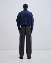 DAVIDE -  PIED DE POULE  WIDE-LEG TROUSERS