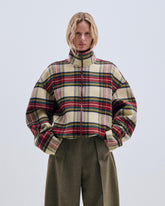 AJ - WOOL TARTAN CHECK JACKET