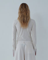NORA - SHIRT CUFF LONG SLEEVE CREWNECK TOP