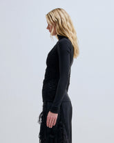 JOY - DOUBLE FABRIC FAUX ASTRAKAN & JERSEY TOP