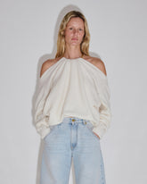 ERIN - KNIT NECKLACE OFF-SHOULDER TOP