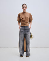 GIA - CASHMERE WOOL KNIT OVERSIZED LONG TEE WITH SPLITS