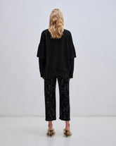 TROY - CASHMERE WOOL KNIT DOUBLE SLEEVE TEE