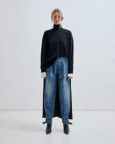 NEW EVA - LONG TAIL CASHMERE WOOL TURTLENECK KNIT SWEATER