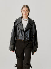 PENELOPE - LEATHER CROPPED TRENCH