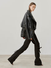 PENELOPE - LEATHER CROPPED TRENCH