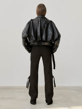 PENELOPE - LEATHER CROPPED TRENCH