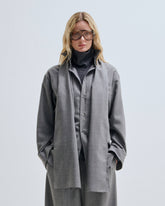 ANNE - SCARF WOOL TAILORED SHIRT