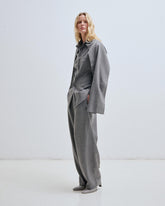 ANNE - SCARF WOOL TAILORED SHIRT