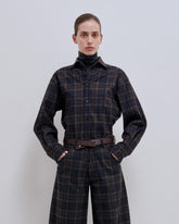 ANNE - TARTAN CHECK TAILORED SHIRT
