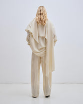 GEORGIA -  CASHMERE WOOL DETACHABLE SCARF SHIRT