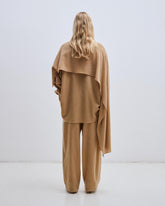 GEORGIA -  CASHMERE WOOL DETACHABLE SCARF SHIRT