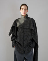GEORGIA - DETACHABLE SCARF WOOL SHIRT