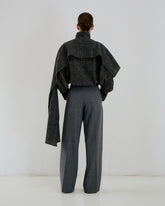 GEORGIA - DETACHABLE SCARF WOOL SHIRT