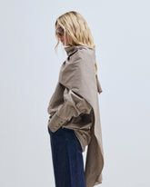 GEORGIA - DETACHABLE SCARF POPELINE SHIRT