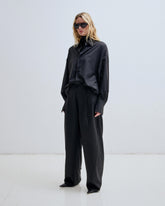 GEORGIA - DETACHABLE SCARF WOOL SHIRT