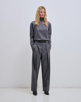 GIUNIA - WOOL FLOWING TAILORED BLOUSE