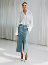 ERIKA - DENIM LUREX SKIRT