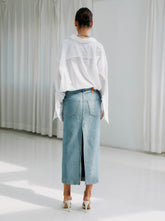 ERIKA - DENIM LUREX SKIRT