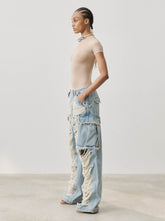 VIVI - SHREDDED CARGO DENIM